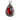 925 sterling silver cracked drop pendant with red raw stone design on dark textured stone background