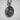 Saint Ursula Medallion Pendant, oxidized silver, front view