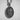Saint Joseph of Cupertino Pendant, oxidized silver, front view on white