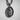 Oxidized 925 sterling silver Saint Veronica pendant resting on a white textured surface highlighting its vintage finish.