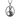 Front view of 925 sterling silver oval cat pendant featuring a sleek sitting feline with curled tail against white background
