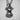 Cat Heart Pendant, oxidized silver, front view