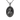 Saint James pilgrim pendant, front view on black background