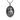 Saint Clare pendant, oxidized silver, front view