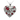 Handcrafted 925 sterling silver cracked heart pendant with red stones on textured stone background