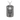 Oxidized 925 sterling silver Santa Muerte pendant with praying skeleton hands and cross detail on grey background