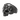 Angled view of the men's black rhodium silver skull ring, highlighting the detailed angel wing on the side.
