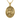 Front view of 14K gold vermeil Saint Michael pendant showcasing detailed archangel design on a clean white background