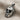 Masked Skull Pendant in oxidized silver, angled close-up view