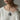 Gorgon Medusa Pendant, oxidized silver, worn on model neck with knit sweater