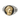 Front view of the 925 sterling silver Greek goddess ring featuring a golden profile on an oxidized background.