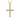 Gemstone cross pendant in gold vermeil, front view on white background
