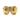 Front view of gold vermeil interlocking diamond ring showcasing intricate stone settings on white background