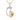 Mother Baby Footprint Pendant, front view on white