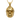 Masked skull pendant in gold vermeil, front view