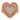 Braided heart ring, front view on white background