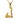 Braided Viking Axe Pendant, gold vermeil, front view on white background