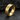Angled view of the engraved always band ring resting on dark stone showcasing its premium 14K gold vermeil finish