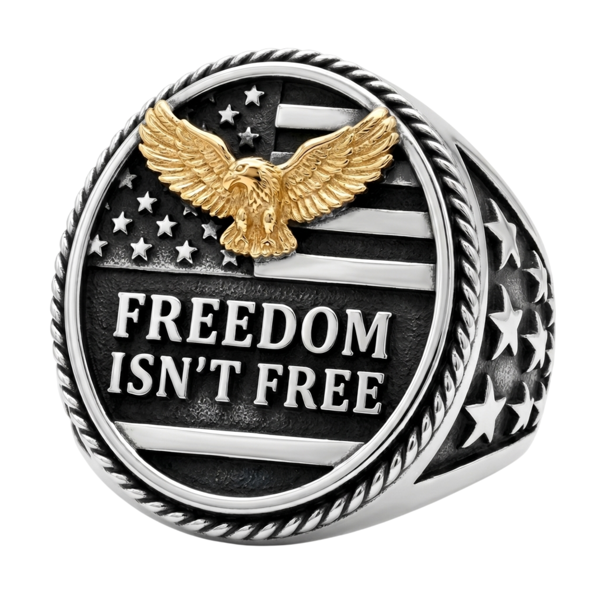 Freedom Rings Rincon Ga Freedom Eagle Ring | Oxidized Silver | Sarnion