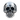 Front view of 925 sterling silver anatomical skull ring showcasing deep eye sockets and detailed teeth.