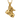 Work boot pendant, front view on white background hanging on a chain