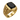 14K gold vermeil black onyx skull ring crafted in 925 sterling silver displayed on a pure white background