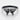 Pave bow ring in oxidized silver, front view