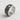 Card club ring, oxidized silver, side perspective showing cut-out suit