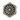 Mechanical turbine ring, two color finish, front view on white