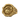 Gold vermeil Cancer signet ring with detailed crab relief and octagonal face displayed on rock