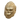 Gorilla Head Ring, front view on white background