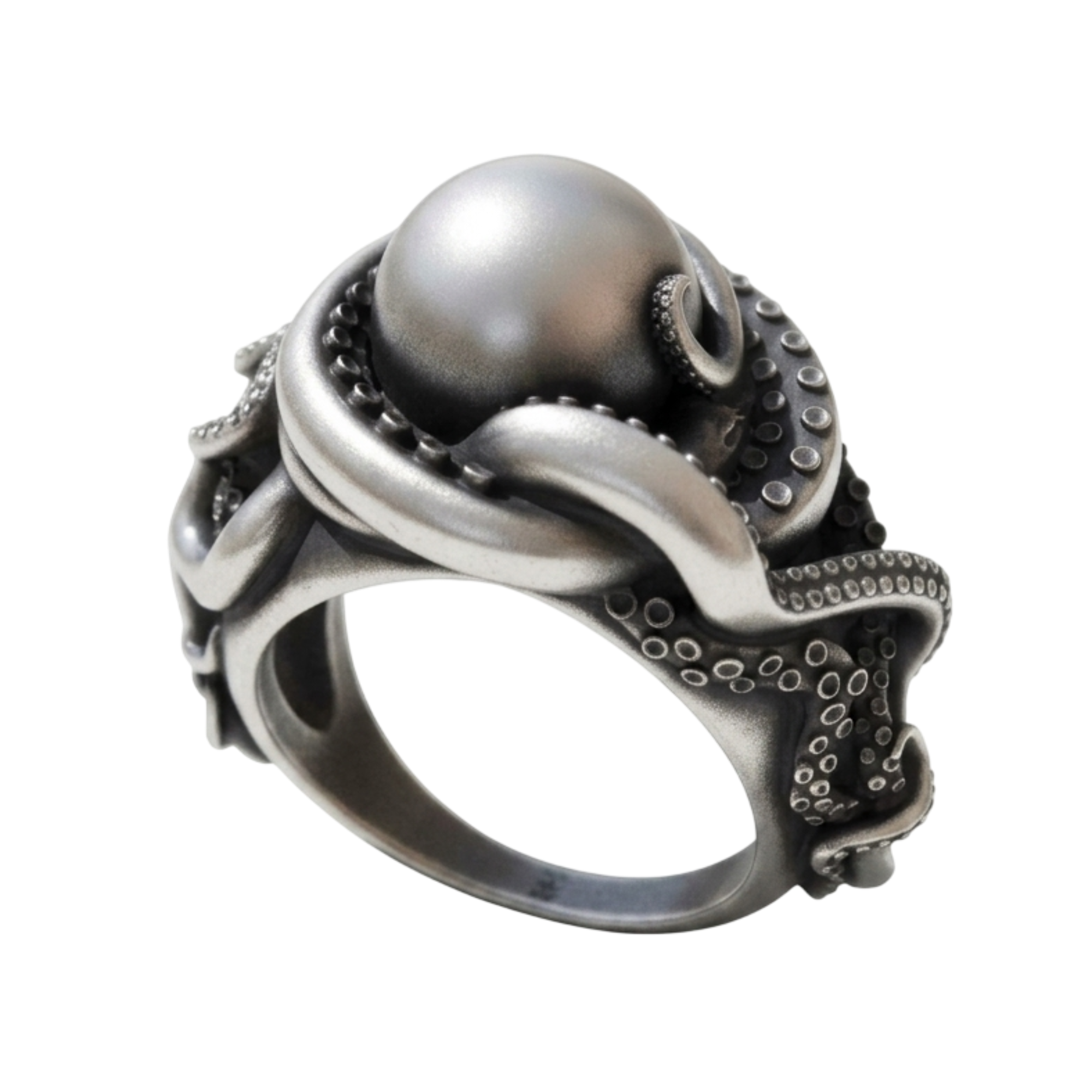 Octopus Ring | Oxidized Silver | Sarnion