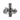 Top-down view of the silver crucifix ring showing the detailed Jesus figure and I.N.R.I. sign on a textured surface.