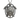 Top-down view of 925 sterling silver sea turtle pendant featuring a geometric 14K gold vermeil shell on white background