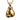 Detailed 14K gold vermeil boxing gloves pendant crafted from 925 sterling silver on a white background