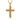 Front view of 14K gold vermeil floral cross pendant featuring intricate 3D flower details on a white background