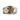 Leo lion ring, two-color finish, front view on white background