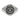 Top-down view of 925 sterling silver anime heart eye ring featuring a 14K gold vermeil pupil on a white background.