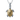 Front view of two-tone 925 sterling silver sea turtle pendant displaying intricate gold-hued shell on a white background.