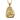 Gold Buddha hand pendant with detailed lotus flower and Abhaya Mudra gesture isolated on white background
