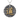 Hammered Do Kanji Pendant, front view on white background