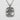 Kanji Love Pendant, oxidized, front view display