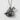 Onigiri Chopsticks Pendant, oxidized, front view