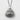 Onigiri Rice Ball Pendant, oxidized, front view on textured stone