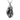 925 sterling silver Virgin Mary pendant with hands in prayer on dark stone background