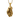 Gold vermeil finish Virgin Mary pendant with clasped praying hands displayed on stone background