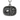 Bento box pendant, oxidized silver, front view on dark background
