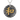 Harmony kanji medallion pendant, front view on white background