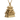 Himeji castle pendant, front view on white background