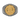 Byzantine solidus ring with a 14K gold vermeil emperor coin and hammered oxidized silver frame on a clean white background.